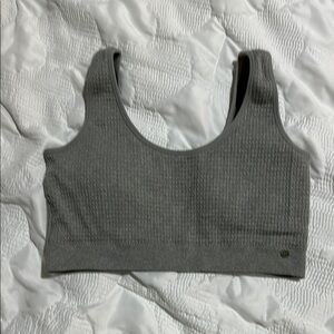 Lucky brand Gray Ribbed Sports Bra size small